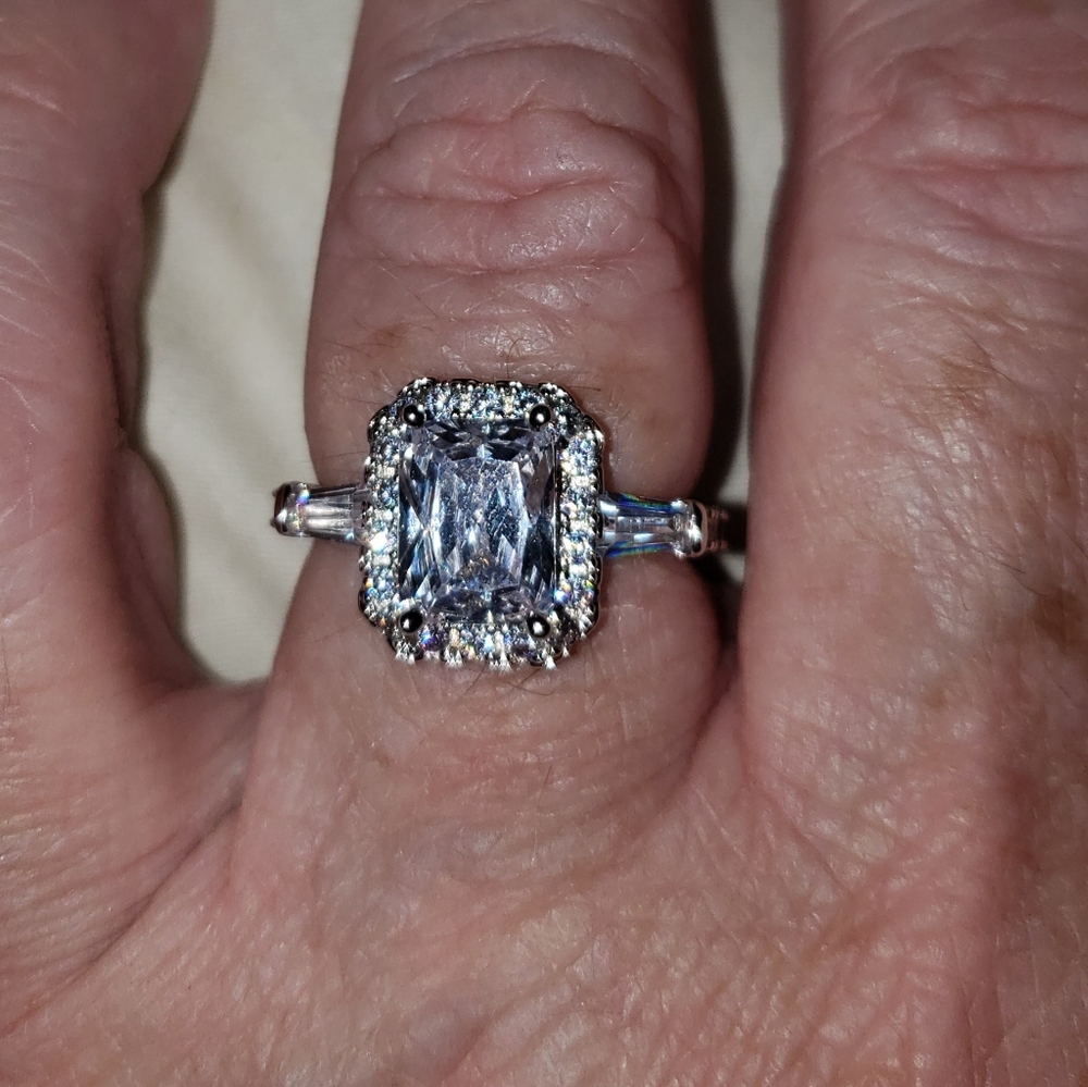 2ct White Sapphire .925 SS
